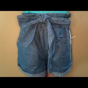 Denim flows shorts